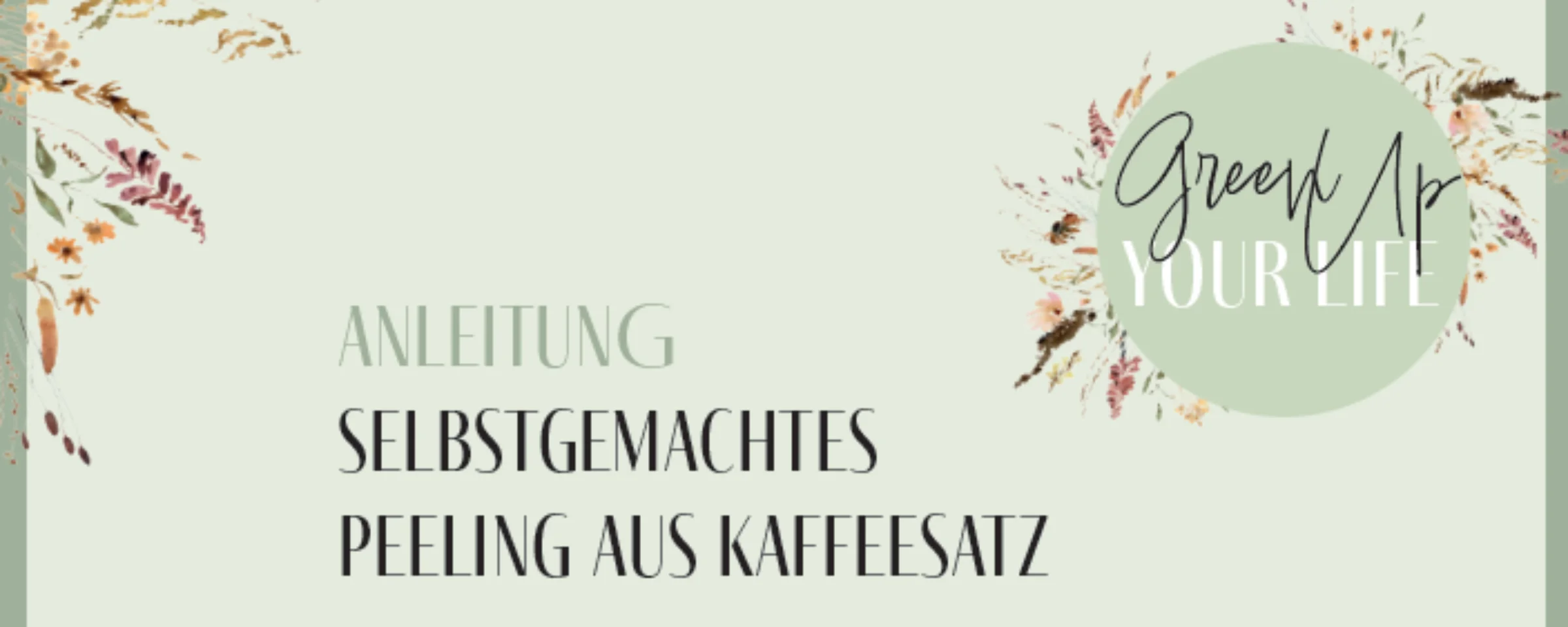 Un cartel con instrucciones para hacer un exfoliante de café, decorado con elementos florales y el logo de Nolte Cocina.