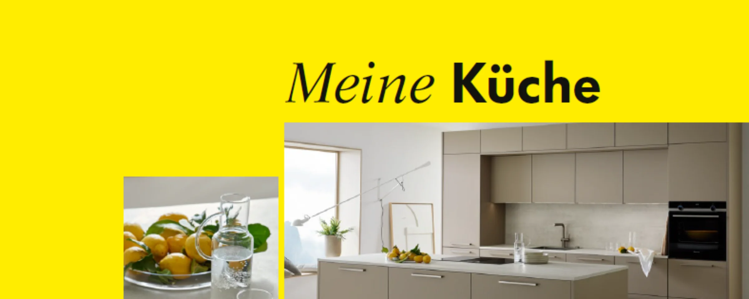 Eine moderne Küche mit grauen Schränken und Kochinsel. Nolte Küchen.