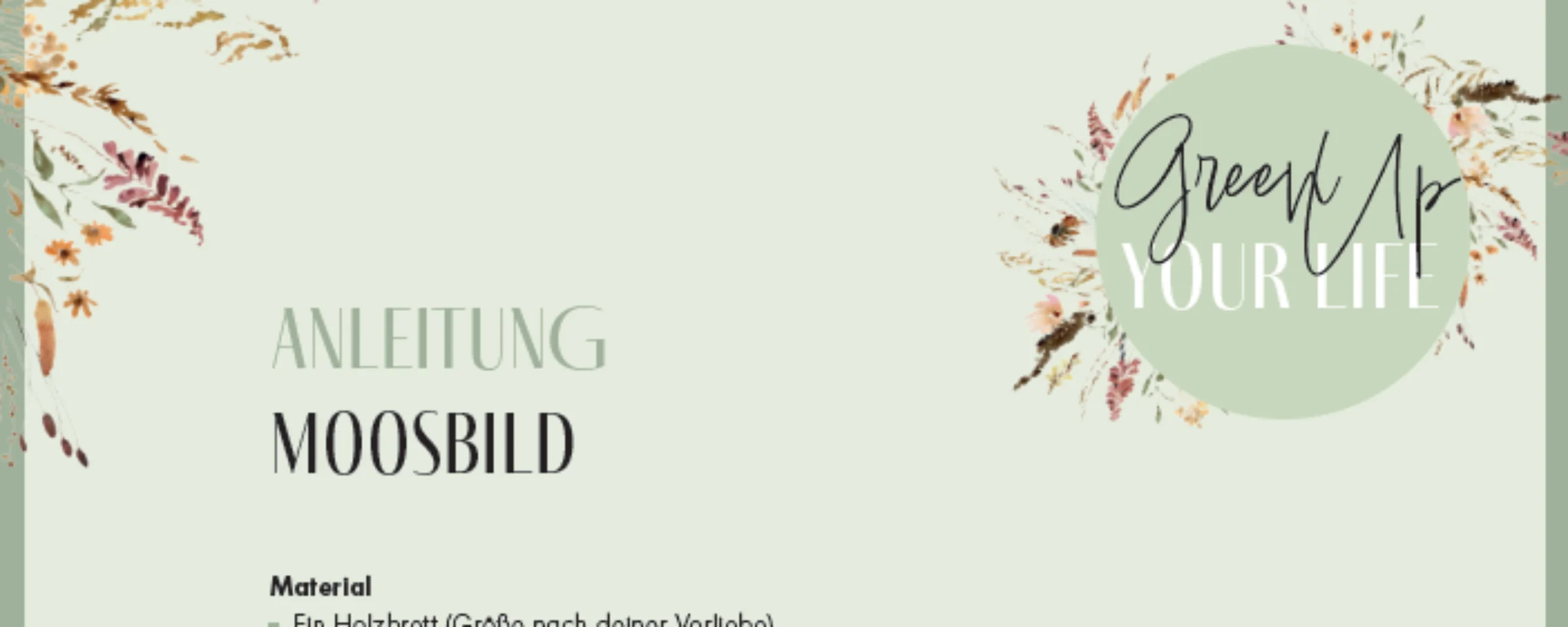 Guide pour créer un tableau de mousse sur bois, présenté par Nolte Kitchen.