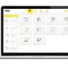 Ein Laptop auf einem Tisch zeigt die Planungssoftware von Nolte Küchen.