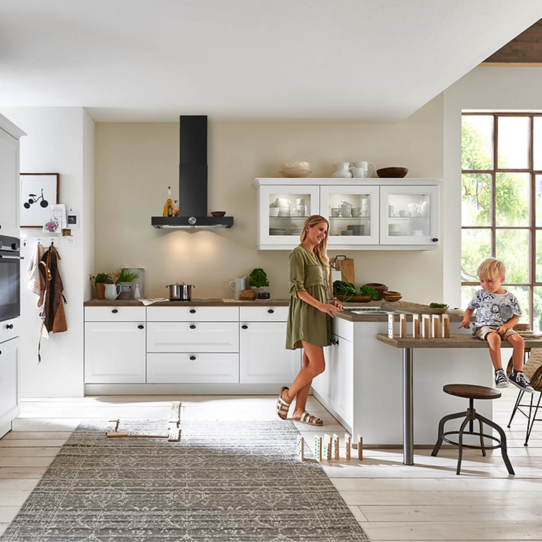 Küche im urbanen Landhaus