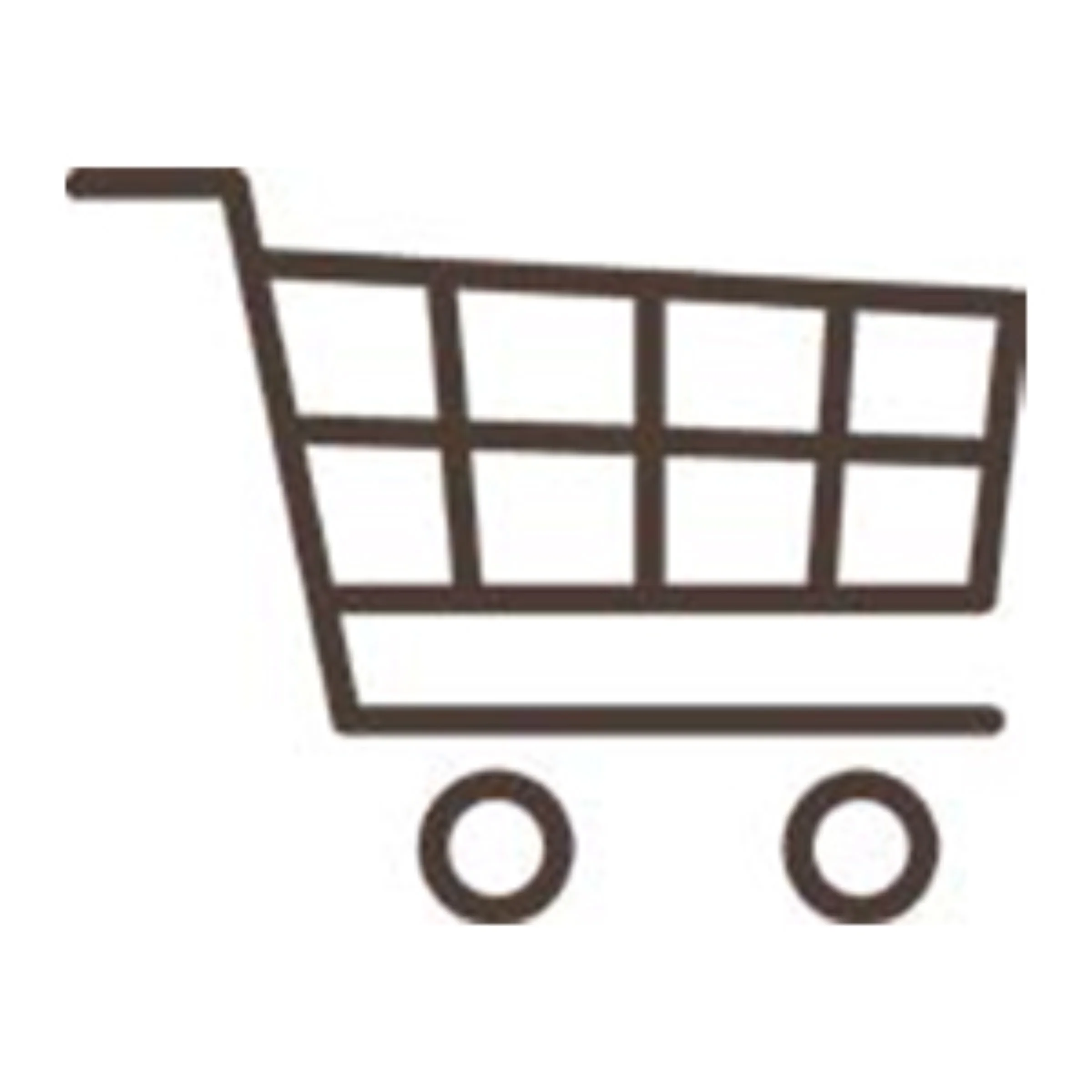 Ein einfacher Einkaufswagen als Symbol.