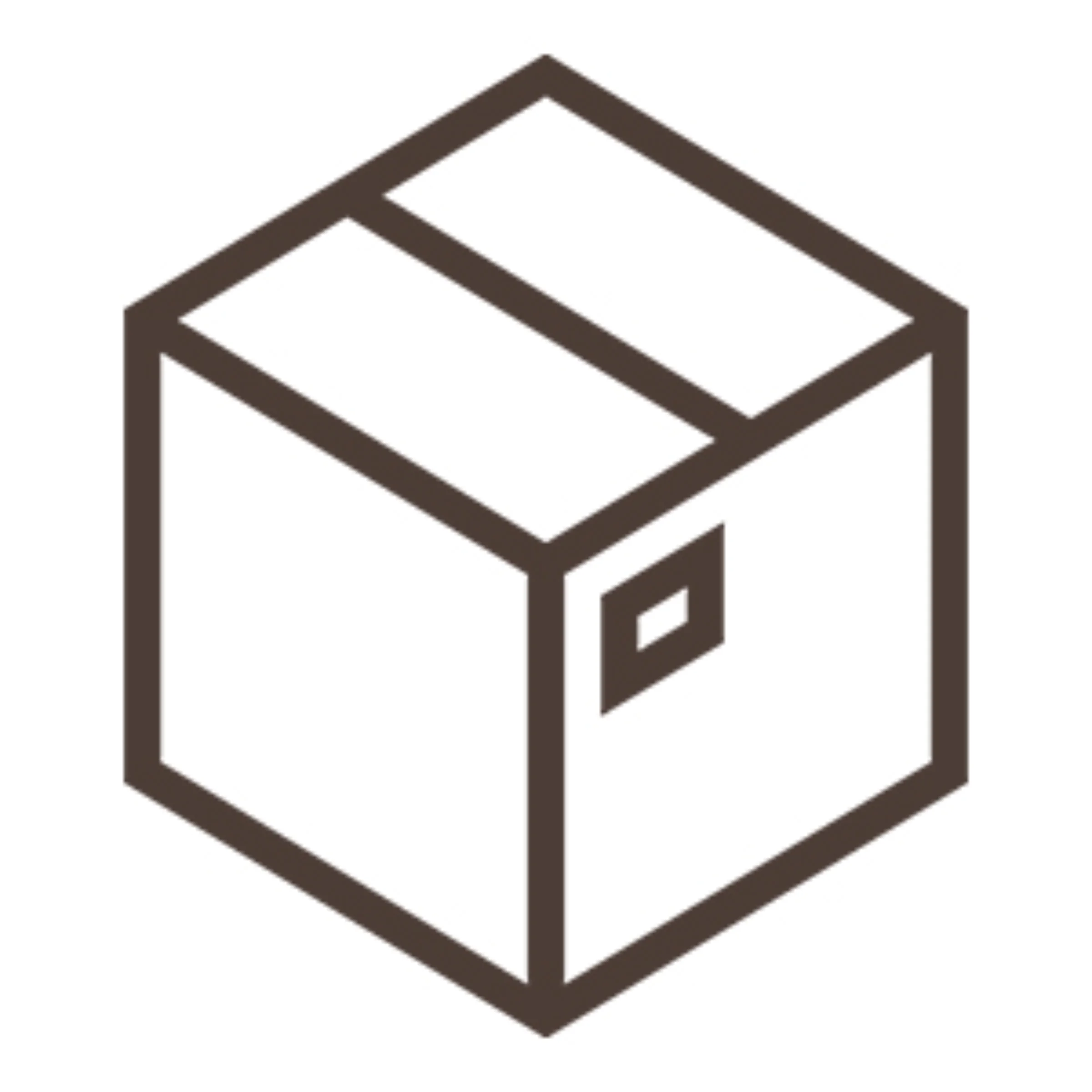 Ein einfaches Icon zeigt einen stilisierten, braunen Umzugskarton.