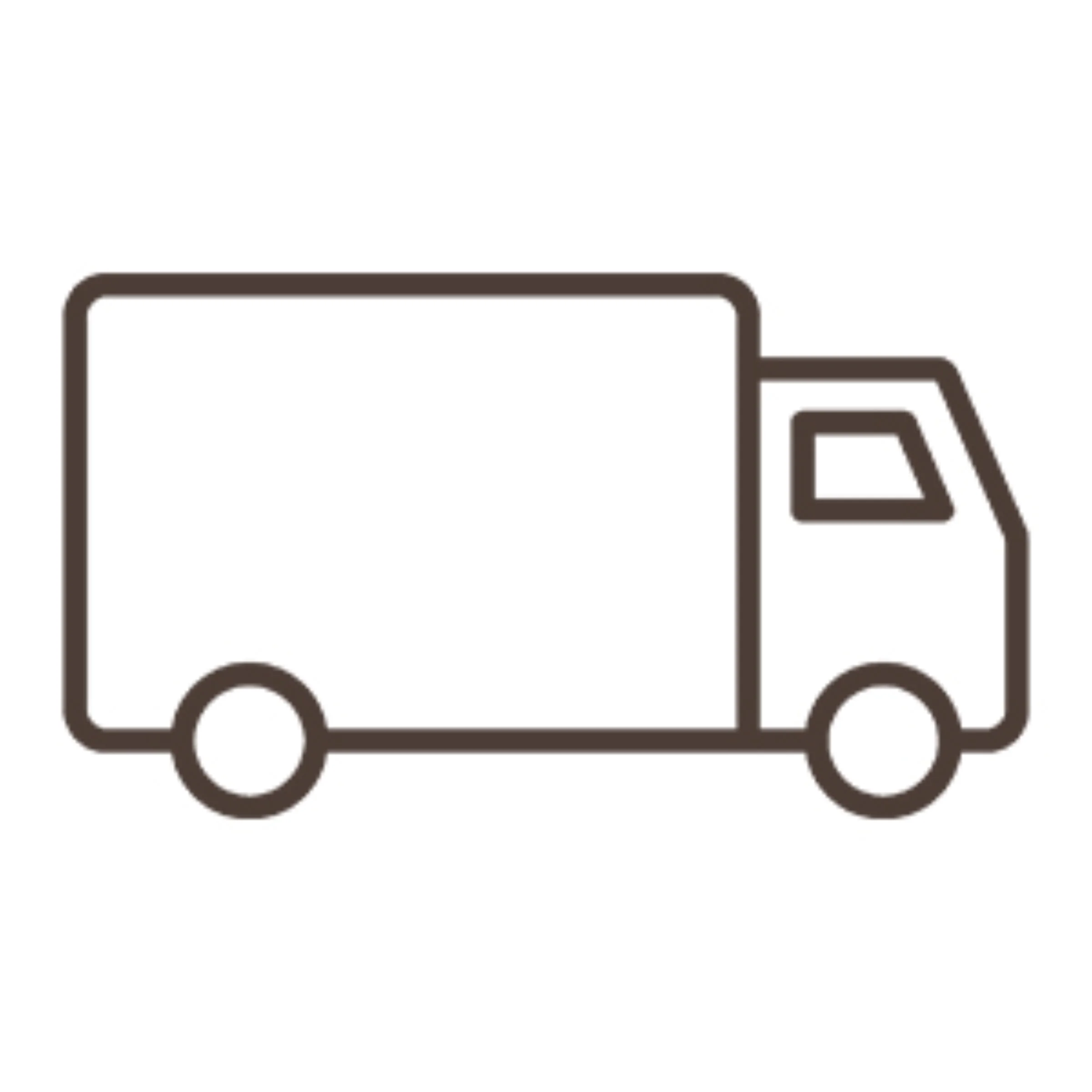 Ein einfaches Icon eines Lieferwagens, das für Transportdienste steht.